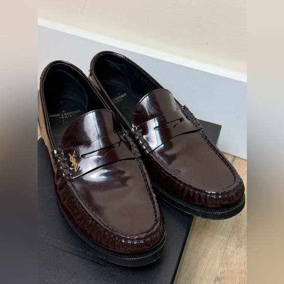 Yves Saint Laurent  ysl burgundy Loafers size 39 - Picture 4 of 4